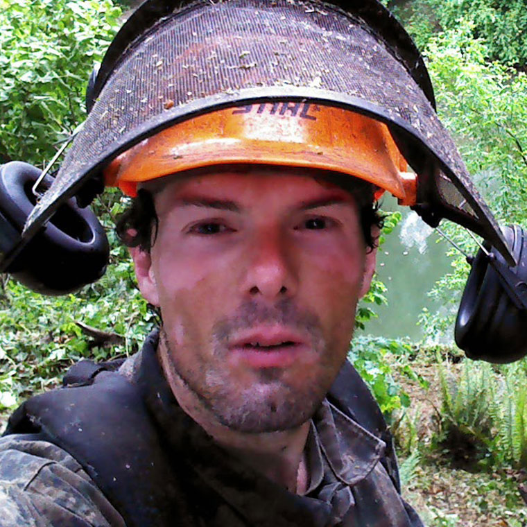 Extreme Brush Clearing CEO and CFO (Chief Foliage Obliterator) Casey Peifer